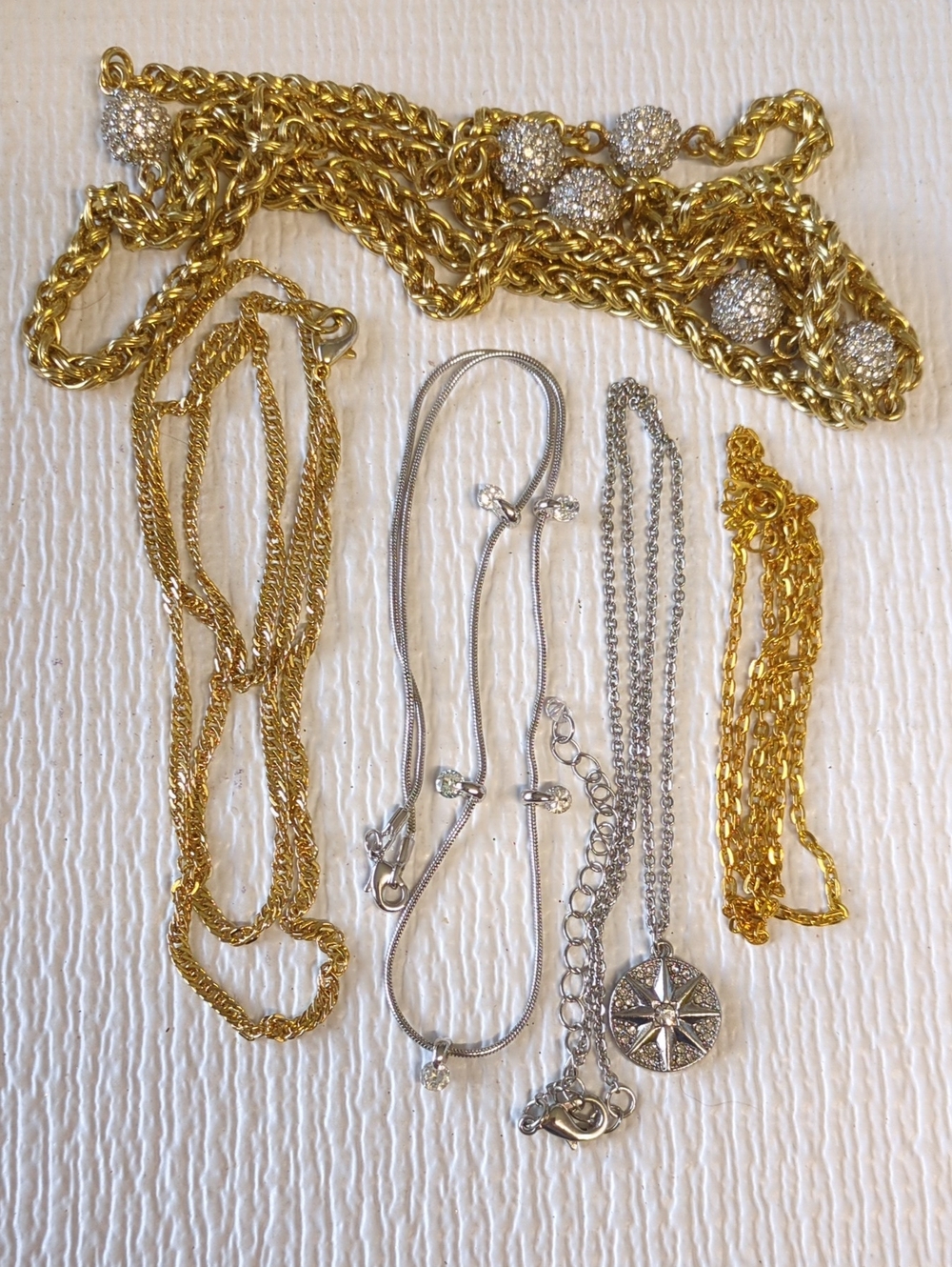 ☀️Y38 Gold and Silver Mixed Chain Necklace Set